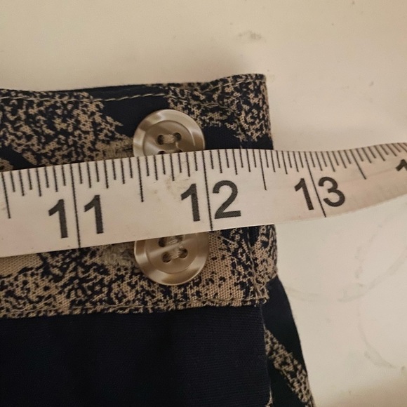 Vintage Hawaiian Skirt Linen Leaf A-Line Full Sz 6P - Picture 3 of 10